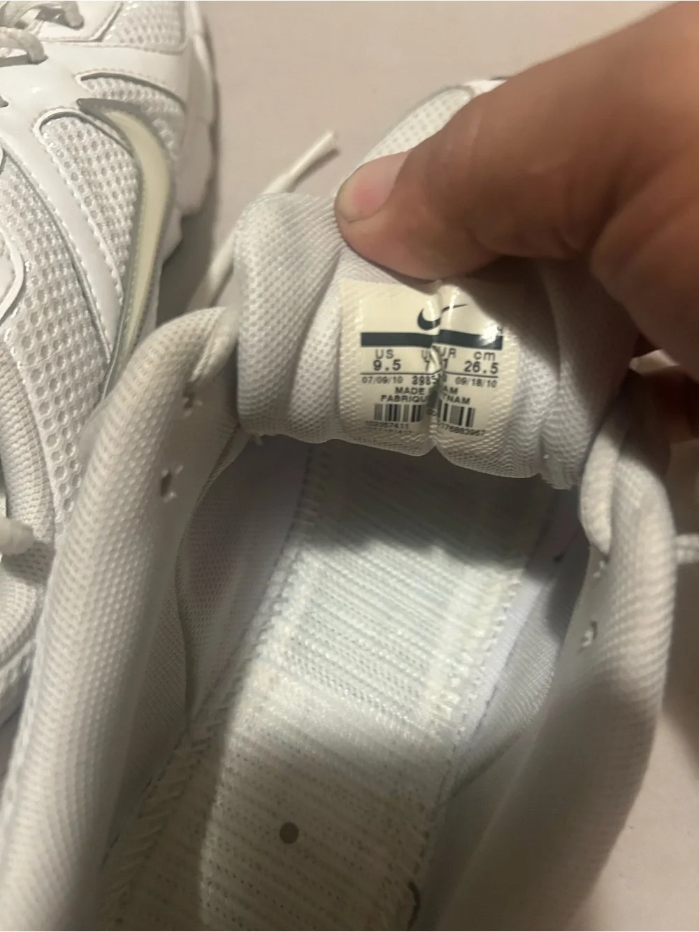 Nike White and Light Gray Women's Athletic Shoes